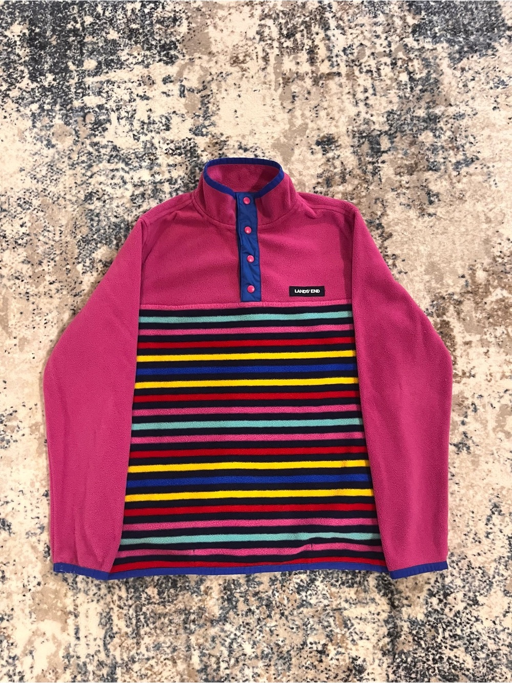 Lands' End Girls 10-12 Fleece Pullover